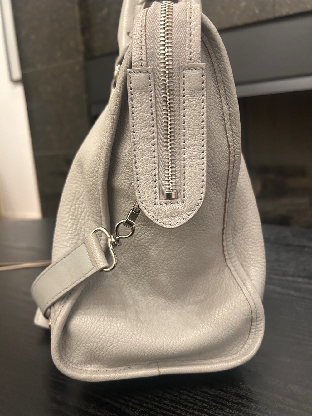S/S 2015 (AW) Balenciaga City Bag Light Gray Leather Satchel Bag - Picture 2 of 9